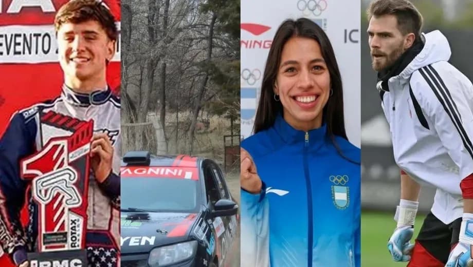 Cipolletti se destaca con referentes deportivos en fútbol, automovilismo y atletismo