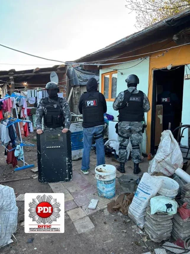 Cinco allanamientos en Salto Grande: secuestraron drogas y detuvieron a un hombre